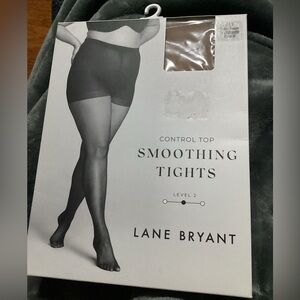 Lane Bryant smoothing tights (2) control top, Plaza Taupe Shimmer Sheer C/D (2)
